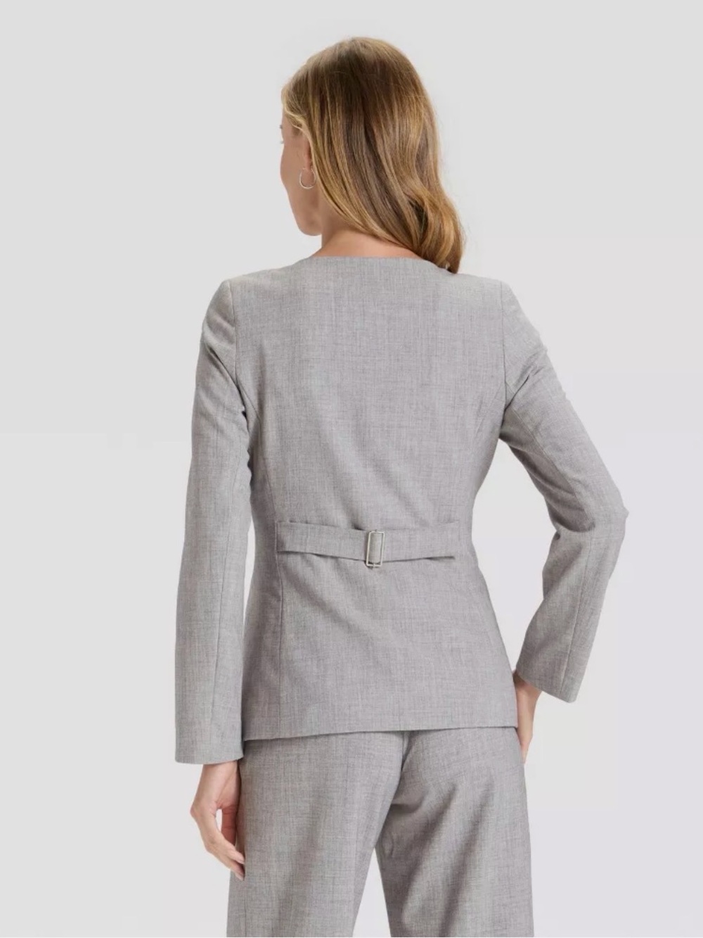 a new day Gray Collarless Tailored Blazer - Picture 4 of 9